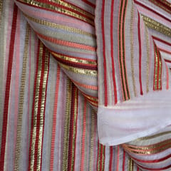 Multi-color Stripes Organza Embroidery