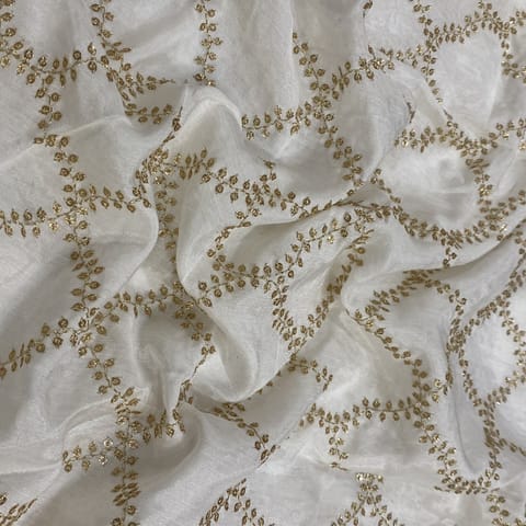 White Colour Muslin Embroidery