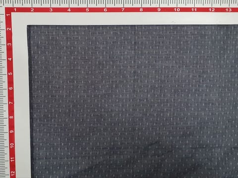 Smokey Grey Yarn Dyed Dot Dobby Chambray Fabric