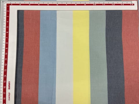 Multicolor Yarn Dyed Stripe Fabric