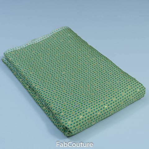 Green Color Rayon Foil Print