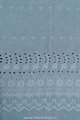 White Dyeable Cotton Chikan Embroidery