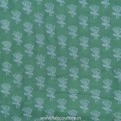 Green Color Muslin Batik Print