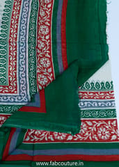 Cotton Dobby Hand Block Printed Cotton Suit With Mal Cotton dupatta and Cotton Bottom