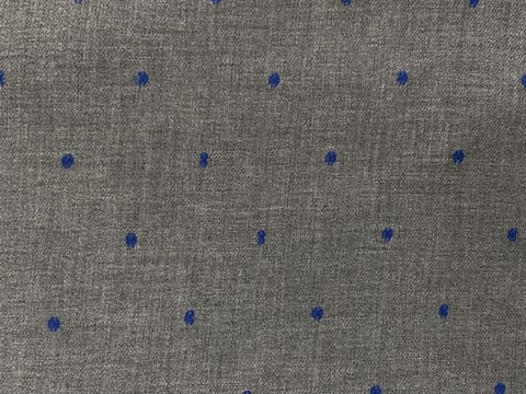 Grey Blue Swiss Butta Dobby Melange Fabric