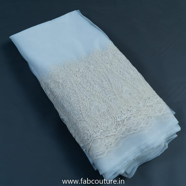 White Dyeable Net Thread Embroidery