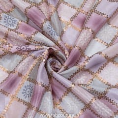 Chinon Chiffon Print With Embroidered Fabric