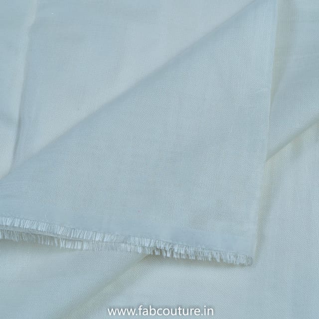 White Color Matty Georgette Fabric