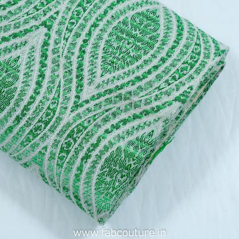 Green Jacquard Fabric