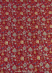 Marron Color Georgette Kashmiri Jaal Embroidery