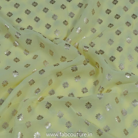 Yellow Color Georgette Foil (1.3 Meter Cut Piece )