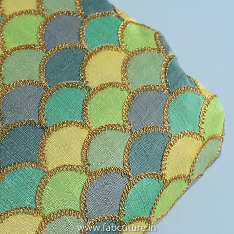 Multi Poly Dupion Embroidery