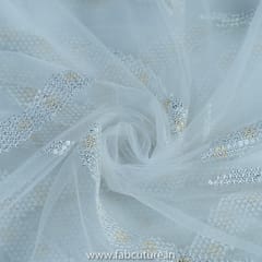 White Dyeble Net Embroidery