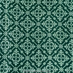 Green Color Mashru Silk Ajrakh Print
