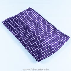 Purple Color Mashru Silk Ajrakh Print (1.5 Meter Cut Piece )