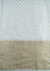 White Dyeble Net Embroidery (1 Meter Cut Piece )