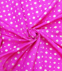 Magenta Silk brocade fabric