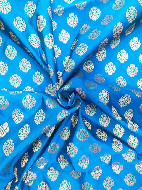 Rama green silk brocade fabric