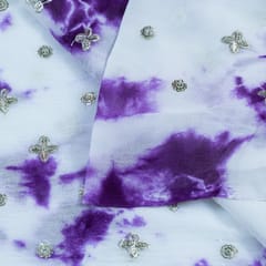 Tie And  Dye Georgette Embroidery