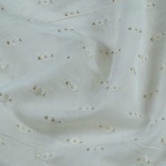 White Dyeble Chanderi Embroidery