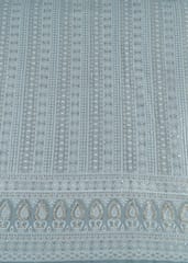 Grey Color Georgette Thread Embroidery