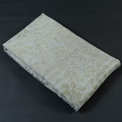 Net Lace fabric with golden Zari