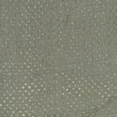 Sage Green Color Chinon Chiffon Sequins Embroidery