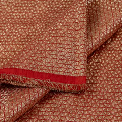 Red Color Jacquard Silk