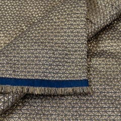 Navy Blue Color Jacquard Silk