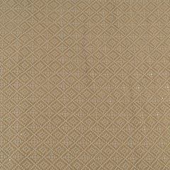 Fawn Color Georgette Thread Embroidery(50cm Piece)
