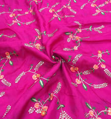 Beautiful Combination of Sequins and Colouful Embroidery on Upada Silk