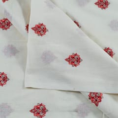 Red Color Cotton Embroidery