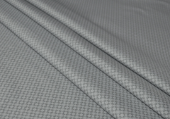 Black Stripes Textured Checks Print On Metal Grey Imported Printed Cotton