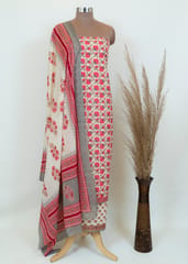Multi Color Cotton Printed Suit With Cotton Printed Dupatta And Cotton Bottom