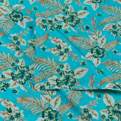 Firozi Cotton Cambric Screen Print