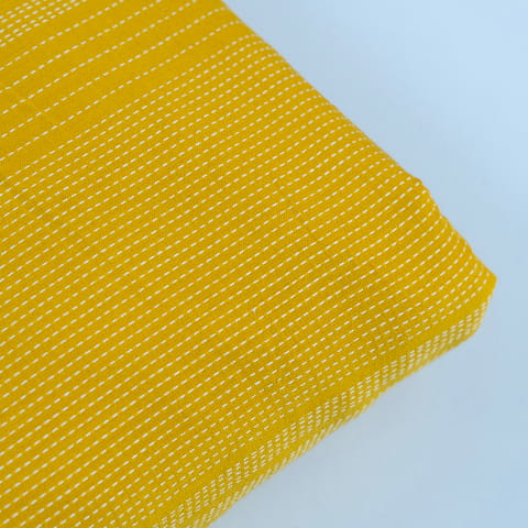 Yellow Rayon Kantha Dobby Strips