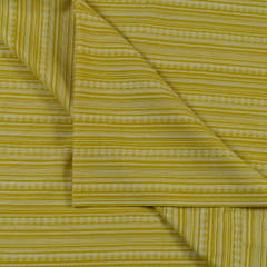 Yellow Cotton Lino Dobby Strips