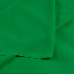 Parrot Green Color Poly Georgette