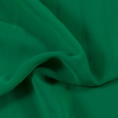 Green Color Poly Georgette