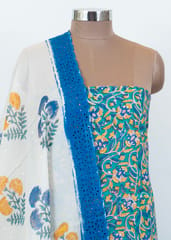 Cotton Printed Suit With Chikankari Printed Cotton Dupatta And Cotton Bottom