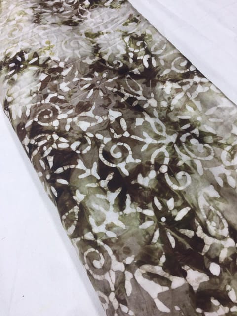 Authentic Hand Block Batik Print in 2 Colour Dyeing on Modal Satin