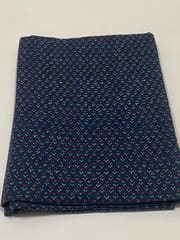 Blue colored  cotton fabric with  print