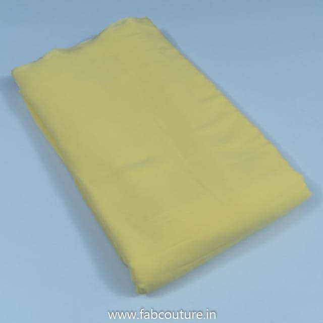 Yellow Color Poly Georgette(1 mtr piece)