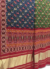 Lagdi Patta Dupatta in Patola and Bandhani on Gajji Silk