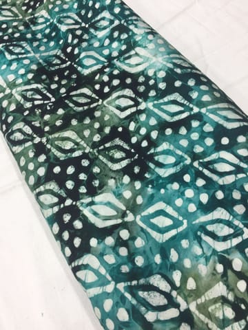 Original Hand Block Batik Print in 2 Colour Dyeing on Modal Satin