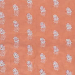 Peach Color Pure Kota Thread Embroidery