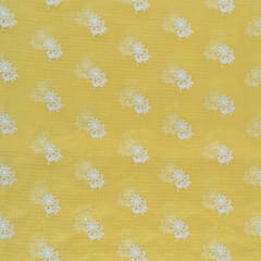 Yellow Color Pure Kota Thread Embroidery