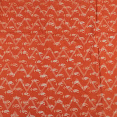 Orange Cotton Batik Print