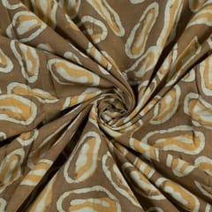 Light Brown Cotton Batik Print