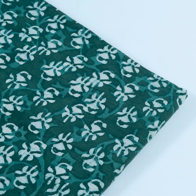 Green Cotton Batik Print